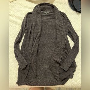 Barefoot Dreams Cozy Chic Lite Circle Cardigan L/XL Carbon / Black Heather